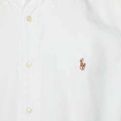 Pre Owned Polo Ralph Lauren White Cotton Button Front Shirt XL