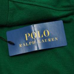Pre Owned Polo Ralph Lauren Green Polo Bear Print Cotton Half Sleeve T-Shirt S