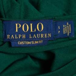 Pre Owned Polo Ralph Lauren Green Polo Bear Print Cotton Half Sleeve T-Shirt S