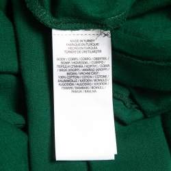 Pre Owned Polo Ralph Lauren Green Polo Bear Print Cotton Half Sleeve T-Shirt S