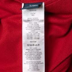 Pre Owned Polo Ralph Lauren Red Cotton Single Breasted Blazer L