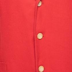 Pre Owned Polo Ralph Lauren Red Cotton Single Breasted Blazer L