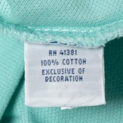 Pre Owned Polo Ralph Lauren Light Blue Cotton Pique Classic Fit Polo T-Shirt S