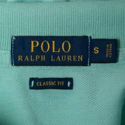 Pre Owned Polo Ralph Lauren Light Blue Cotton Pique Classic Fit Polo T-Shirt S