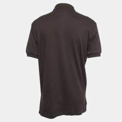 Pre Owned Polo Ralph Lauren Brown Cotton Polo T-Shirt M