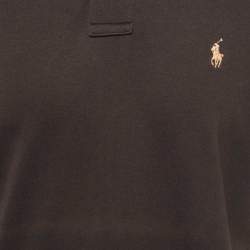 Pre Owned Polo Ralph Lauren Brown Cotton Polo T-Shirt M