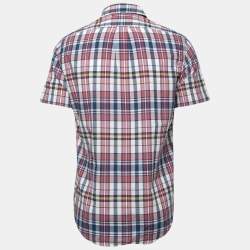 Pre Owned Polo Ralph Lauren Multicolor Plaided Cotton Half Sleeve Shirt M