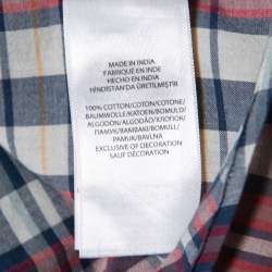Pre Owned Polo Ralph Lauren Multicolor Plaided Cotton Half Sleeve Shirt M
