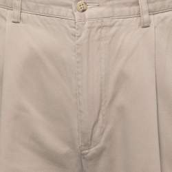 Pre Owned Polo Ralph Lauren Beige Cotton Straight Fit Pants M