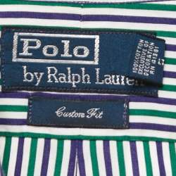 Pre Owned Polo Ralph Lauren Multicolor Striped Cotton Full Sleeve Shirt L