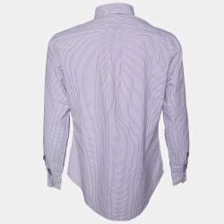 Polo Ralph Lauren Purple Checkered Cotton Custom Fit Shirt L