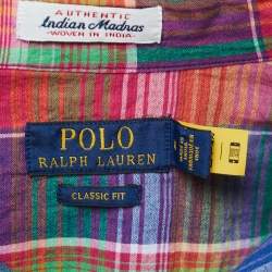 Pre Owned Polo Ralph Lauren Multicolor Checked Cotton Button Front Full Sleeve Shirt M