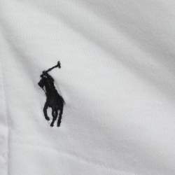 Pre Owned Polo Ralph Lauren White Cotton Knit Full Sleeve T-Shirt L