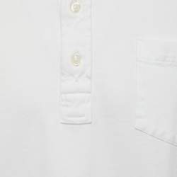 Pre Owned Polo Ralph Lauren White Cotton Knit Full Sleeve T-Shirt L