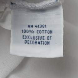 Pre Owned Polo Ralph Lauren White Cotton Knit Full Sleeve T-Shirt L
