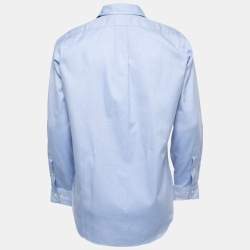 Polo Ralph Lauren Blue Cotton Button Down Classic Fit Full Sleeve Shirt S