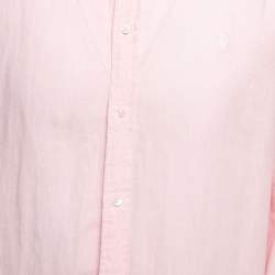Pre Owned Polo Ralph Lauren Light Pink Linen Relaxed Fit Shirt XL
