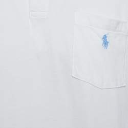 مملوكة مسبقًا Polo Ralph Lauren White Cotton Knit PoloT-Shirt L