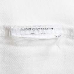 Polo Ralph Lauren White Cotton Pique Contrast Detail Round Neck T-Shirt L