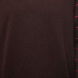 Pre Owned Givenchy Brown Striped Wool Crew Neck Jumper XL