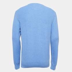 Pre Owned Polo Ralph Lauren Light Blue Cotton Sweatshirt L