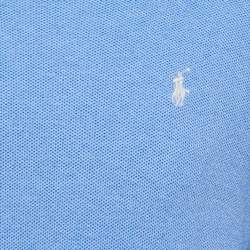 Pre Owned Polo Ralph Lauren Light Blue Cotton Sweatshirt L