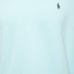 Pre Owned Polo Ralph Lauren Aqua Blue Cotton Long Sleeve T-Shirt L