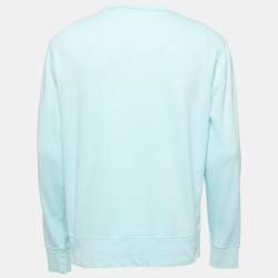 Pre Owned Polo Ralph Lauren Aqua Blue Cotton Long Sleeve T-Shirt L