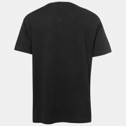 Pre Owned Polo Ralph Lauren Black Cotton V-Neck T-Shirt L