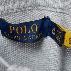 Pre Owned Polo Ralph Lauren Grey Cotton Long Sleeve Jumper XL