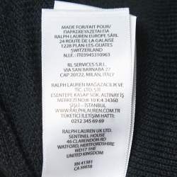 مملوكة مسبقًا Polo Ralph Lauren Black Cotton Knit half Zip Sweater XL