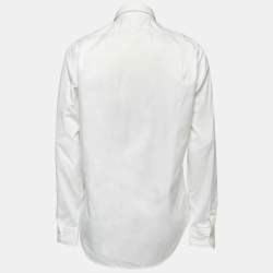 Pre Owned Polo Ralph Lauren White Cotton Button Front Shirt L