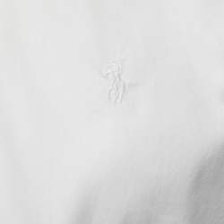 Pre Owned Polo Ralph Lauren White Cotton Button Front Shirt L