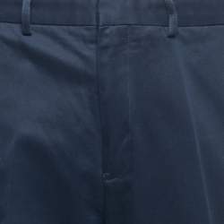 Pre Owned Polo Ralph Lauren Navy Blue Cotton Trousers XL