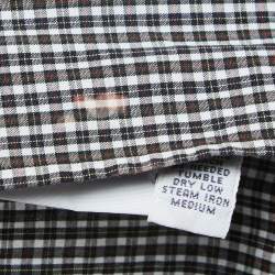 Pre Owned Polo Ralph Lauren Brown Mini Plaid Cotton Button Down Full Sleeve Shirt XL