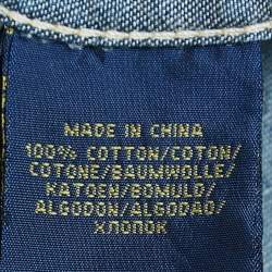 Pre Owned Polo Ralph Lauren Blue Denim Button Front Full Sleeve Shirt S