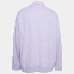 مملوكة مسبقًا Polo Ralph Lauren Purple Logo Embroidered Cotton Knit High Neck Full Sleeve T-Shirt XXL