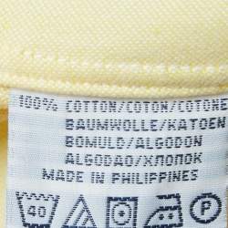 Pre Owned Polo Ralph Lauren Yellow Cotton Button Down Custom Fit Shirt M