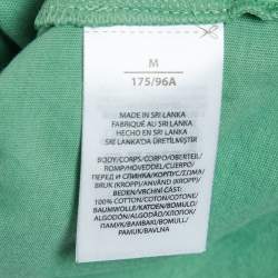 Pre Owned Polo Ralph Lauren Green Cotton Printed Long Sleeve T-Shirt M