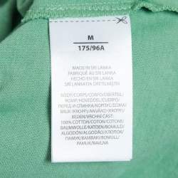Pre Owned Polo Ralph Lauren Green Cotton Printed Long Sleeve T-Shirt M
