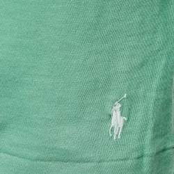 Pre Owned Polo Ralph Lauren Green Cotton Printed Long Sleeve T-Shirt M