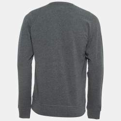 Pre Owned Polo Ralph Lauren Grey Cotton Crew Neck Long Sleeve T-Shirt M