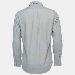 Pre Owned Polo Ralph Lauren Grey Cotton Button Down Full Sleeve Shirt S