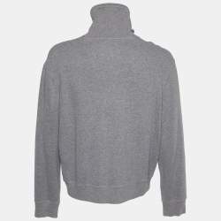 Pre Owned Polo Ralph Lauren Grey Cotton Knit Sweater XL