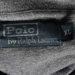 Pre Owned Polo Ralph Lauren Grey Cotton Knit Sweater XL