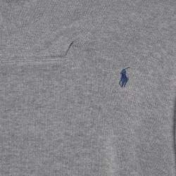 Pre Owned Polo Ralph Lauren Grey Cotton Knit Sweater XL