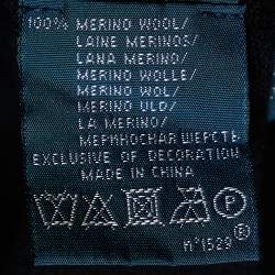 Pre Owned Polo Ralph Lauren Black Merino Wool Crew Neck Sweater S