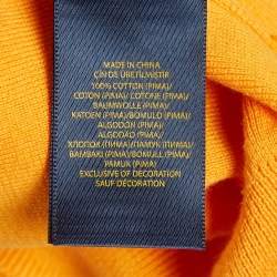 Pre Owned Polo Ralph Lauren Yellow Logo Embroidered Pima Cotton Slim Fit Sweater L