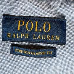 مملوكة مسبقًا Polo Ralph Lauren Navy Blue Cotton Stretch Classic Fit Trousers L