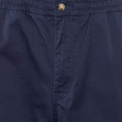 مملوكة مسبقًا Polo Ralph Lauren Navy Blue Cotton Stretch Classic Fit Trousers L
